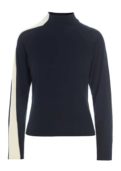 Bluser | Strik<BITTE KAI RAND Bloom langærmet bluse BLACK/PALEPINKDETAIL