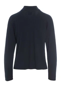 Bluser | Strik<BITTE KAI RAND Bloom langærmet bluse BLACK/PALEPINKDETAIL