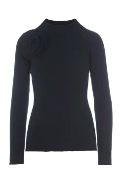 Bluser<BITTE KAI RAND Bloom rib bluse BLACK