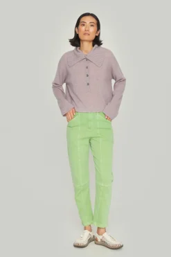 Bluser | Strik<BITTE KAI RAND Cloud cashmere bluse med krave LAVENDERSKY