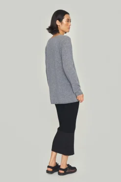 Bluser | Strik<BITTE KAI RAND Cloud cashmere bluse med slids LAVENDERSKY