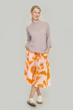 Bluser | Strik<BITTE KAI RAND Cloud cashmere bluse med rund hals SUNSETORANGE