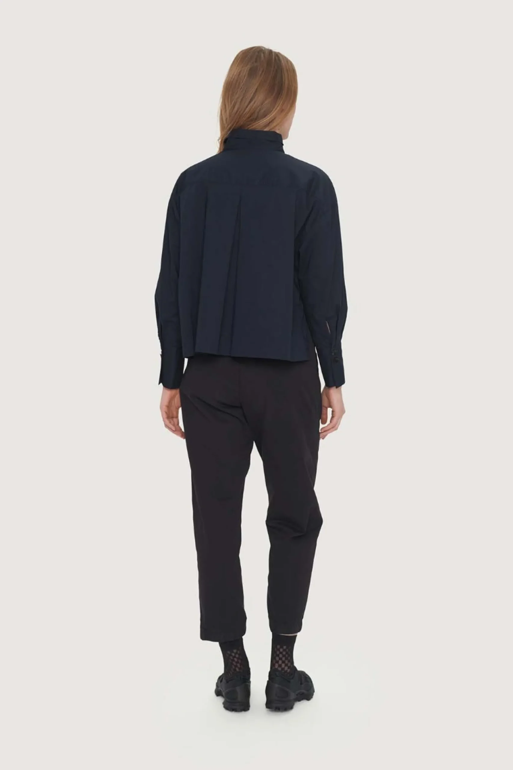 Skjorter<BITTE KAI RAND Core cotton skjorte med lynlås DARKMIDNIGHT