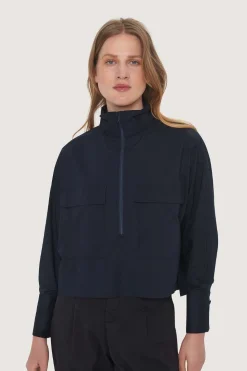 Skjorter<BITTE KAI RAND Core cotton skjorte med lynlås DARKMIDNIGHT