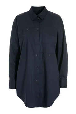 Skjorter<BITTE KAI RAND Core cotton skjorte med lommer DARKMIDNIGHT