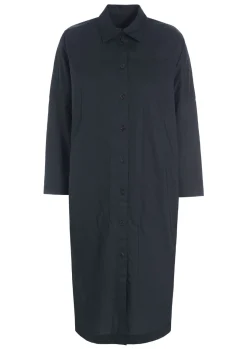 Kjoler<BITTE KAI RAND Core cotton skjortekjole BLACK