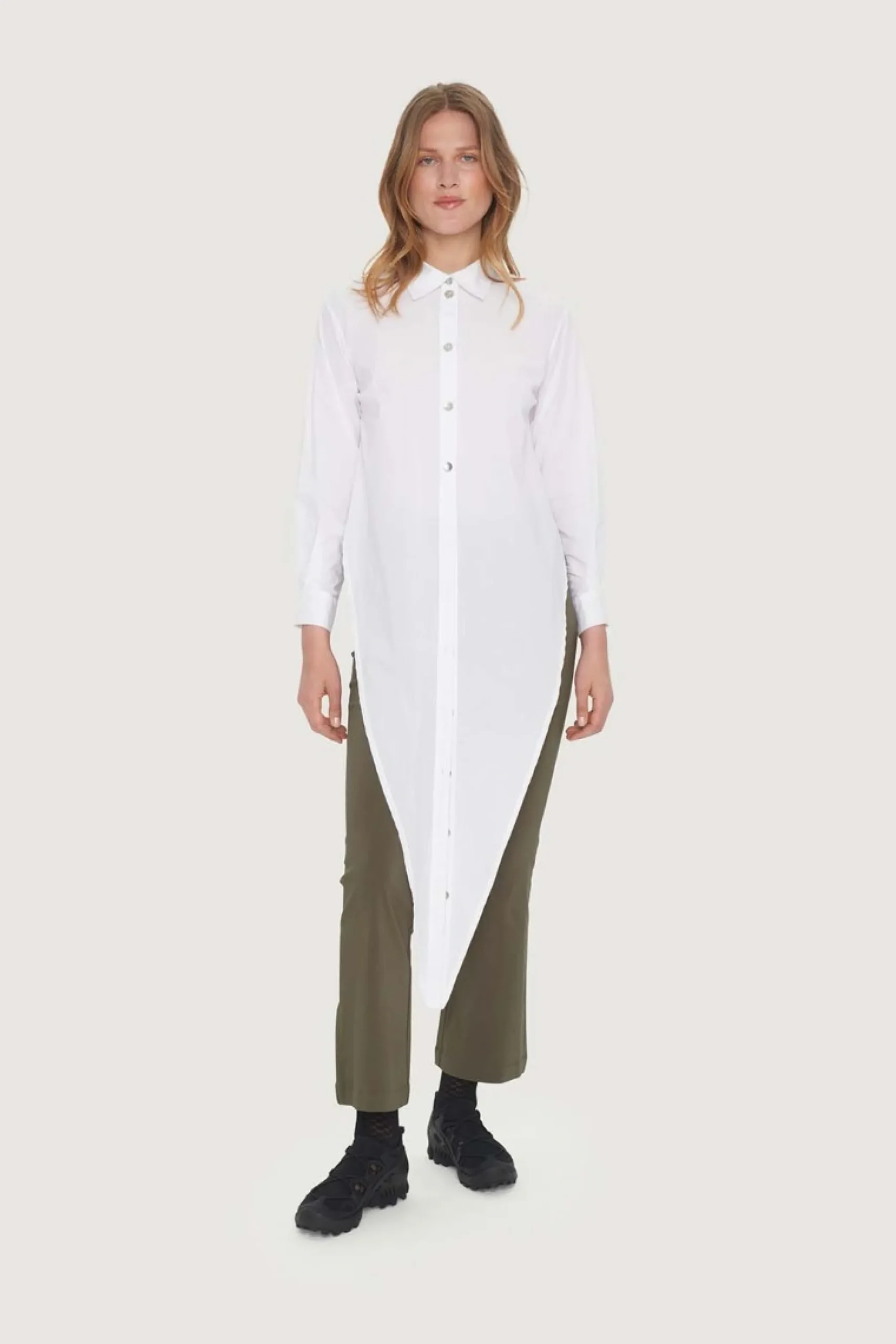 Skjorter<BITTE KAI RAND Core cotton slå-om skjorte WHITE