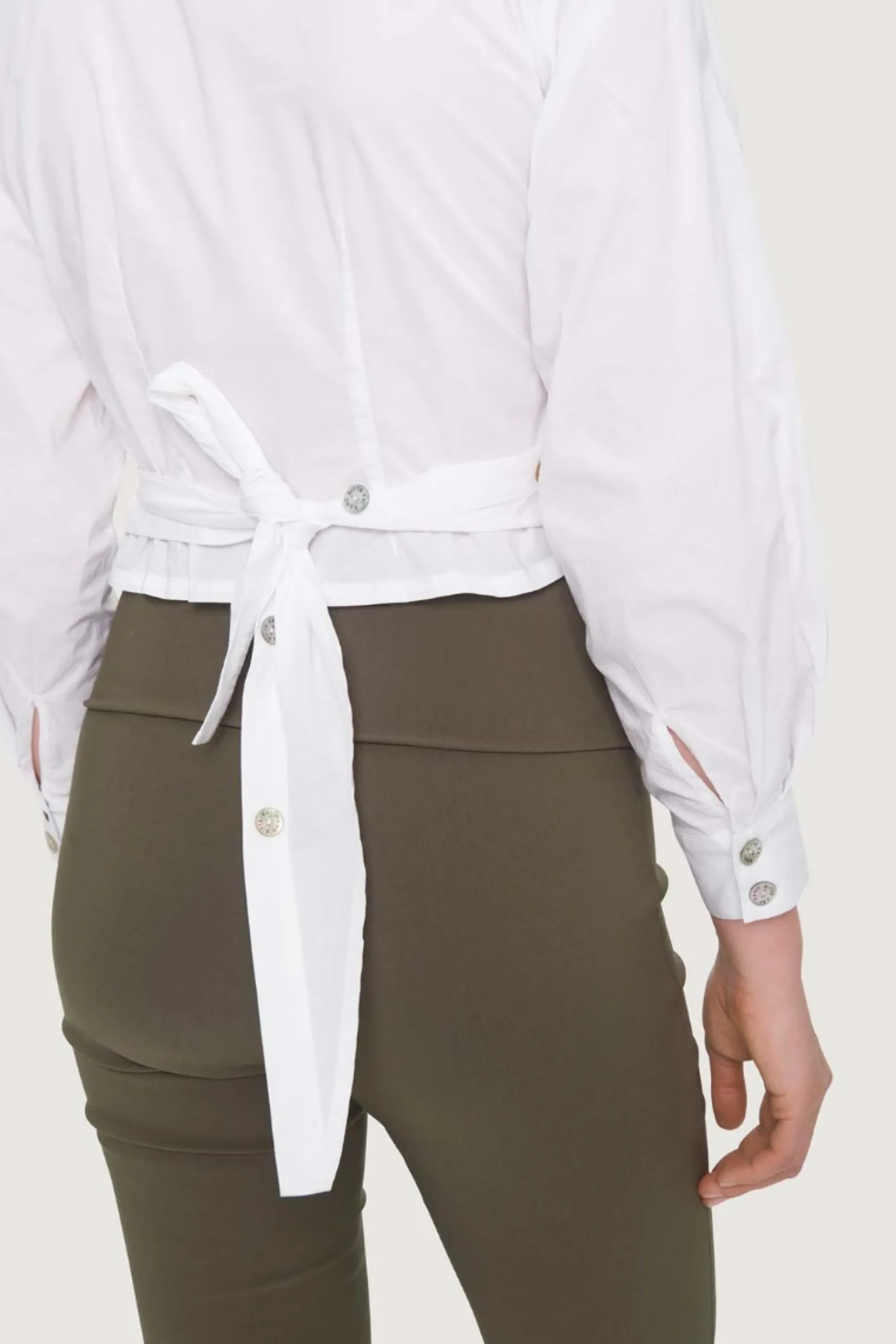 Skjorter<BITTE KAI RAND Core cotton slå-om skjorte WHITE