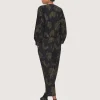 Bukser | Bukser<BITTE KAI RAND Embroidered leaf bukser BLACK/BLACKLEAF