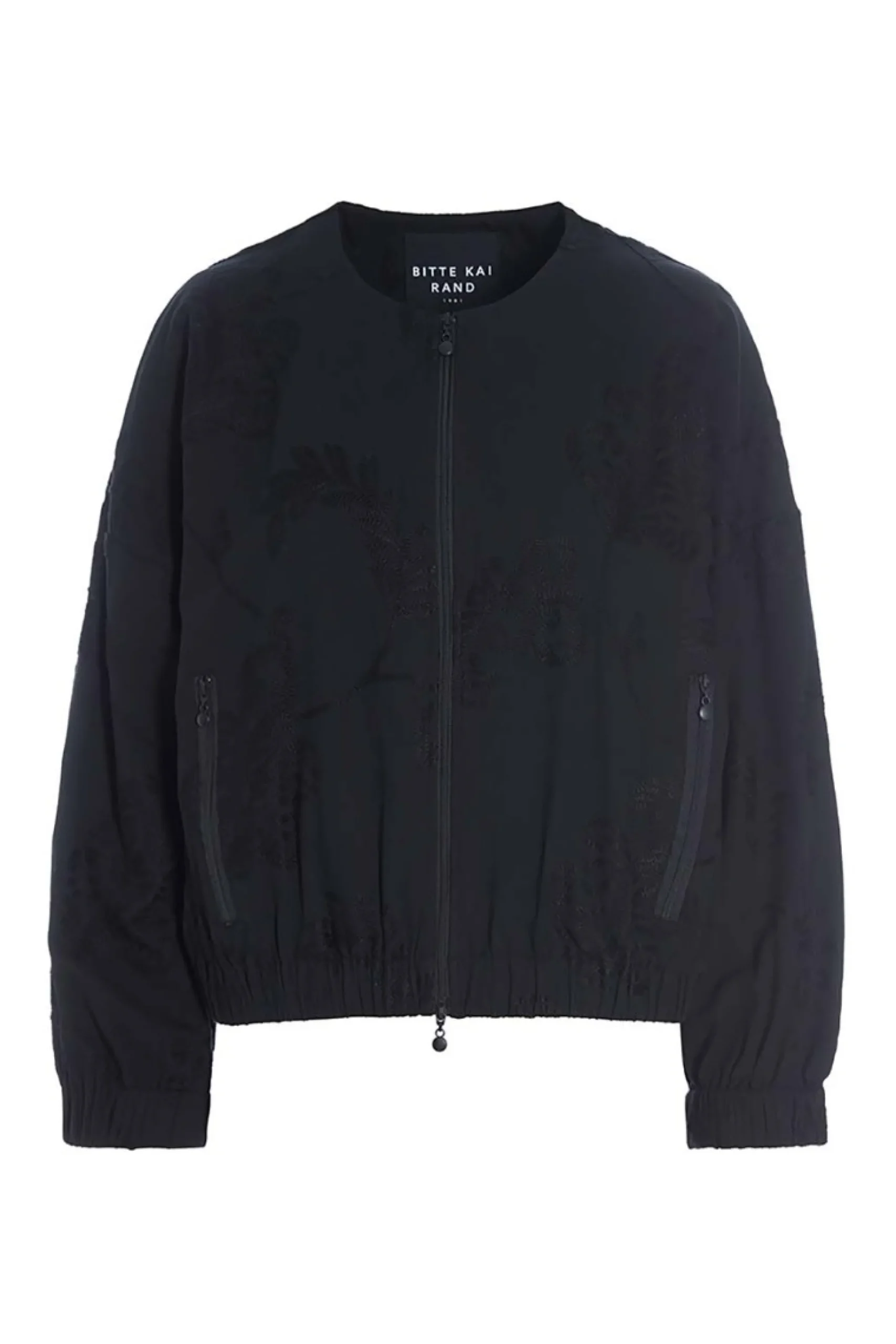 Jakker & Blazere<BITTE KAI RAND Embroidered leaf jakke BLACK/BLACKLEAF