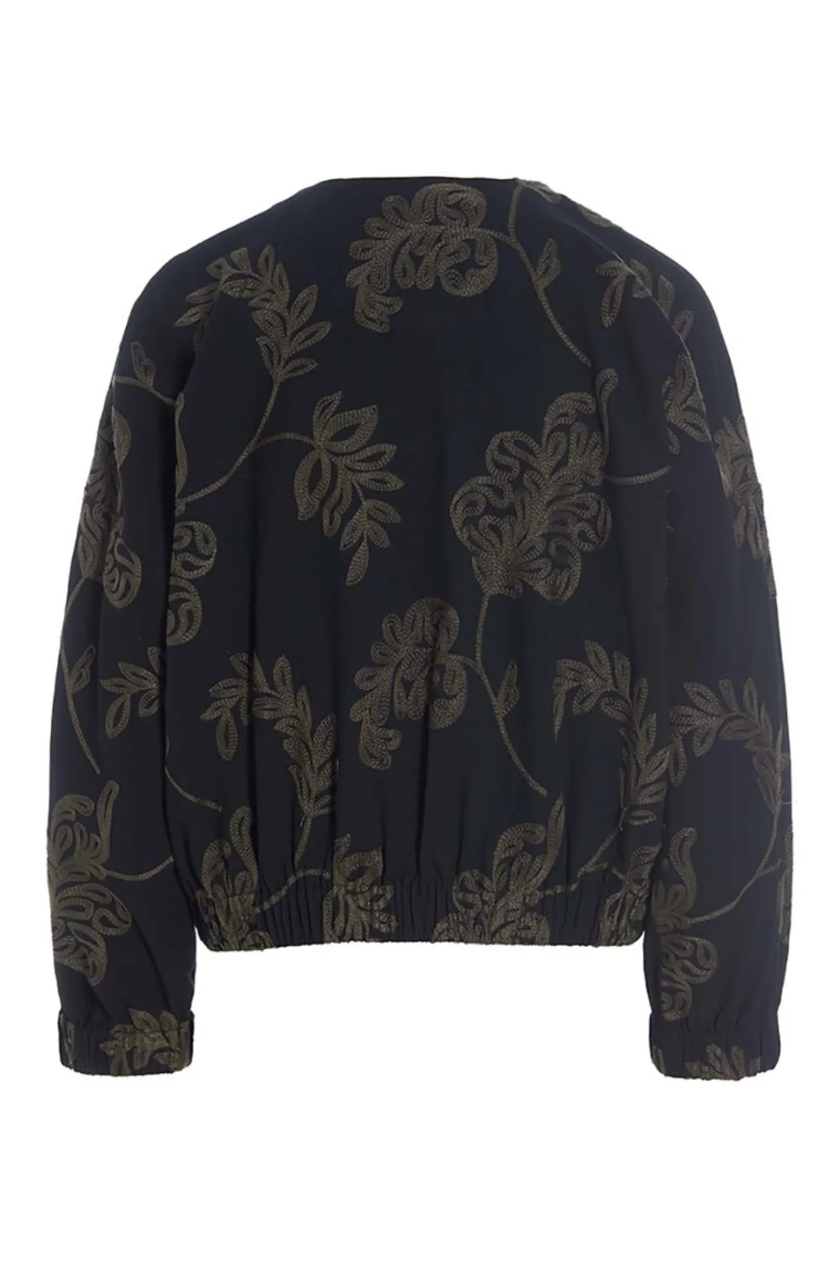 Jakker & Blazere<BITTE KAI RAND Embroidered leaf jakke BLACK/BLACKLEAF