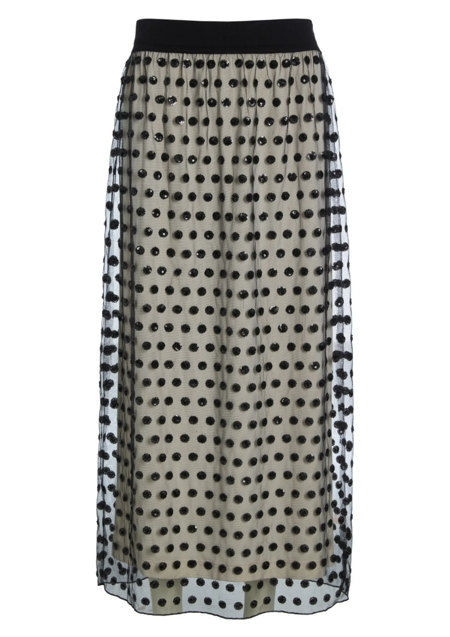 Nederdele<BITTE KAI RAND Embroidery mesh nederdel BLACK/IVORY