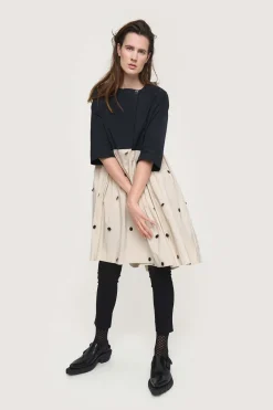 Kjoler<BITTE KAI RAND Fukkura poplin frakke kjole BLACK