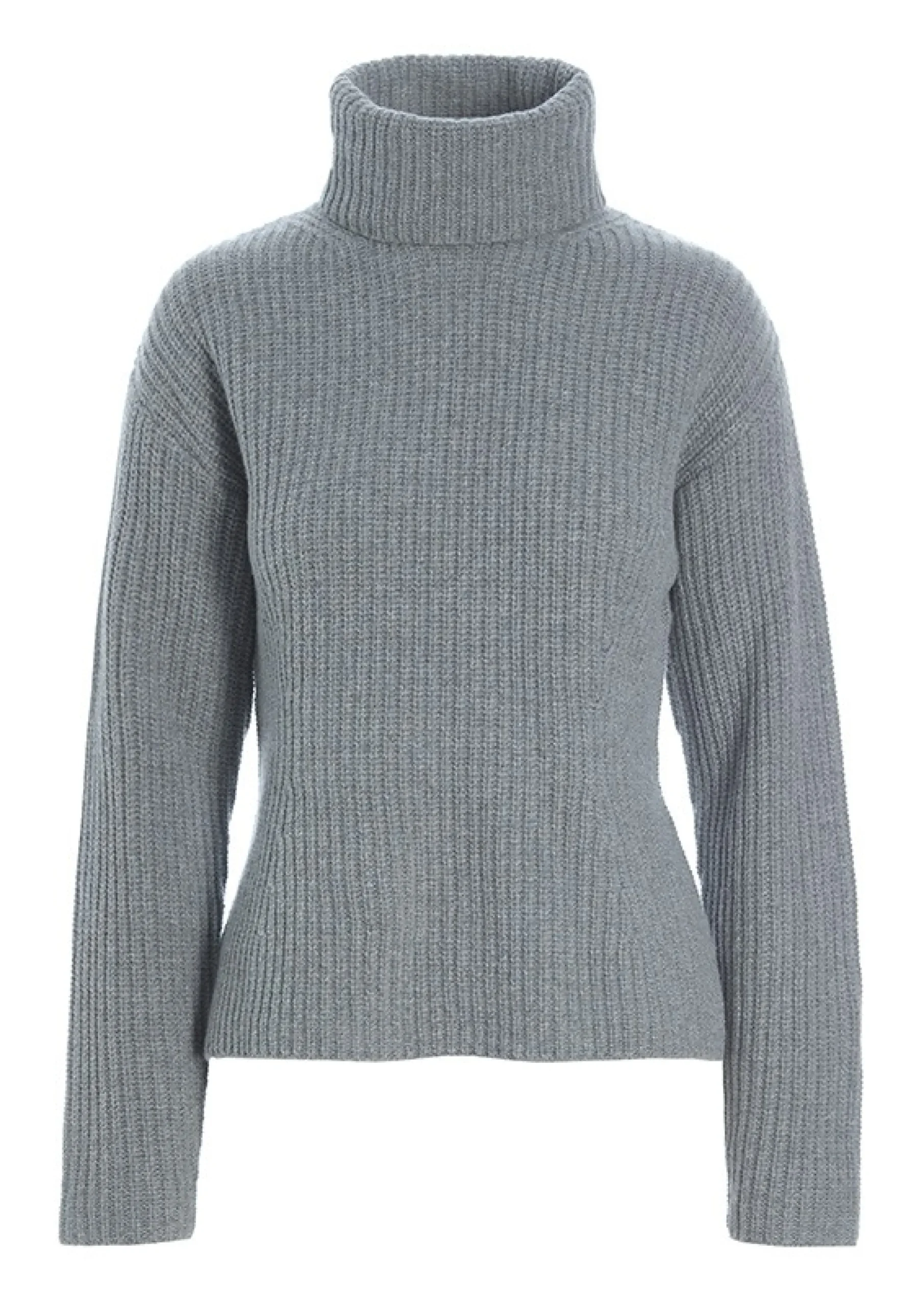 Bluser | Strik<BITTE KAI RAND Gamine knit højhalset bluse GREYMELANGE
