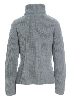 Bluser | Strik<BITTE KAI RAND Gamine knit højhalset bluse GREYMELANGE