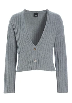 Strik | Strik<BITTE KAI RAND Gamine knit kort cardigan BLACK