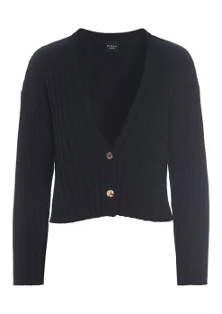 Strik | Strik<BITTE KAI RAND Gamine knit kort cardigan BLACK