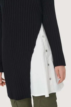 Bluser | Strik<BITTE KAI RAND Gamine knit lang bluse BLACK