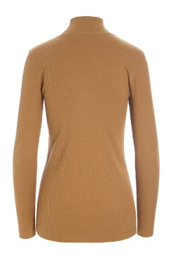 Bluser<BITTE KAI RAND Globe rib højhalset bluse BLACK