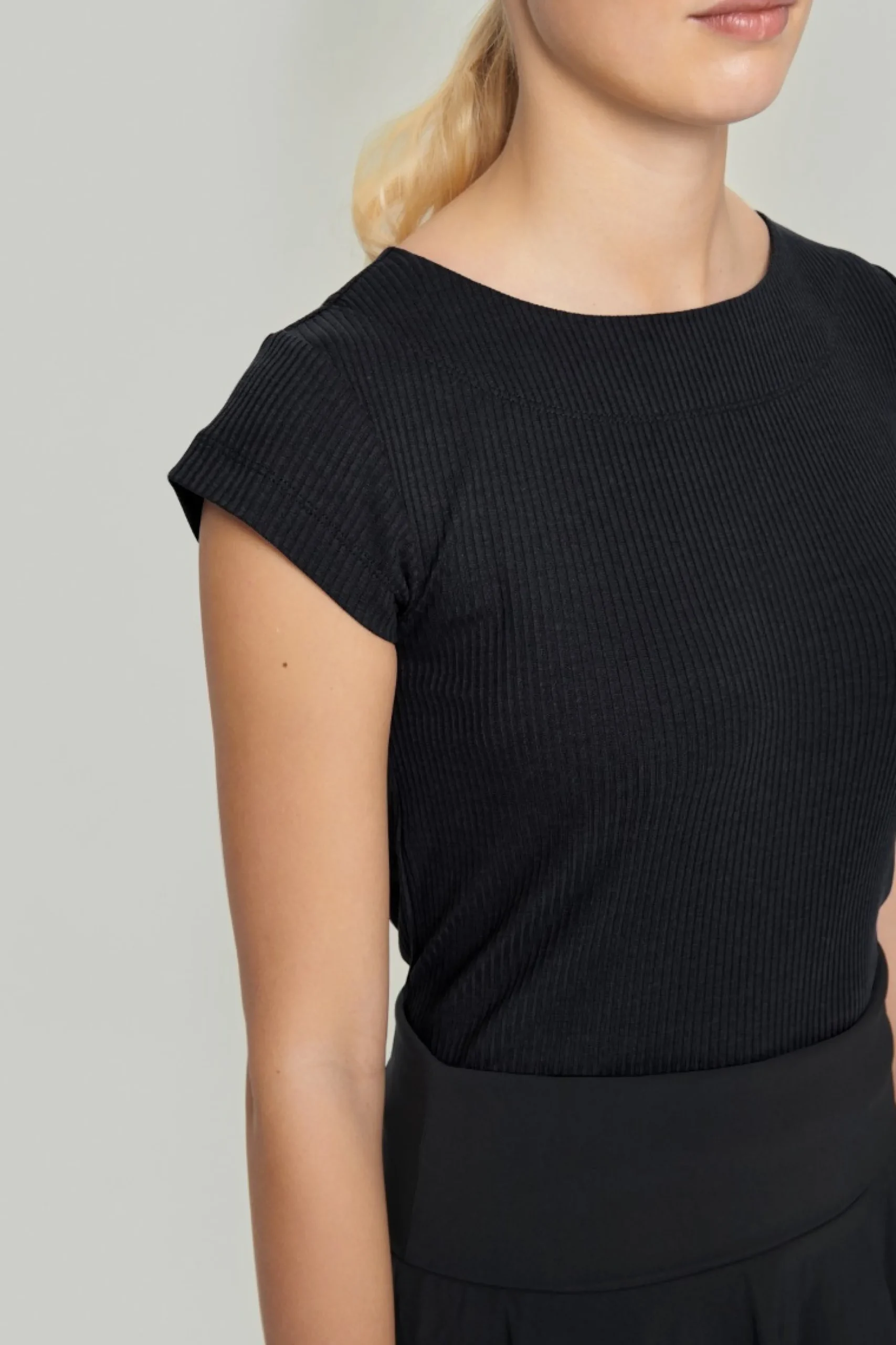 T-shirts & Toppe | Bluser<BITTE KAI RAND Globe rib t-shirt CHOCOLATECHIP
