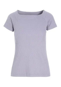 T-shirts & Toppe<BITTE KAI RAND Globe rib t-shirt CHOCOLATECHIP