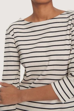 Bluser<BITTE KAI RAND Globe stripe bluse BLACK/IVORYSTRIPE