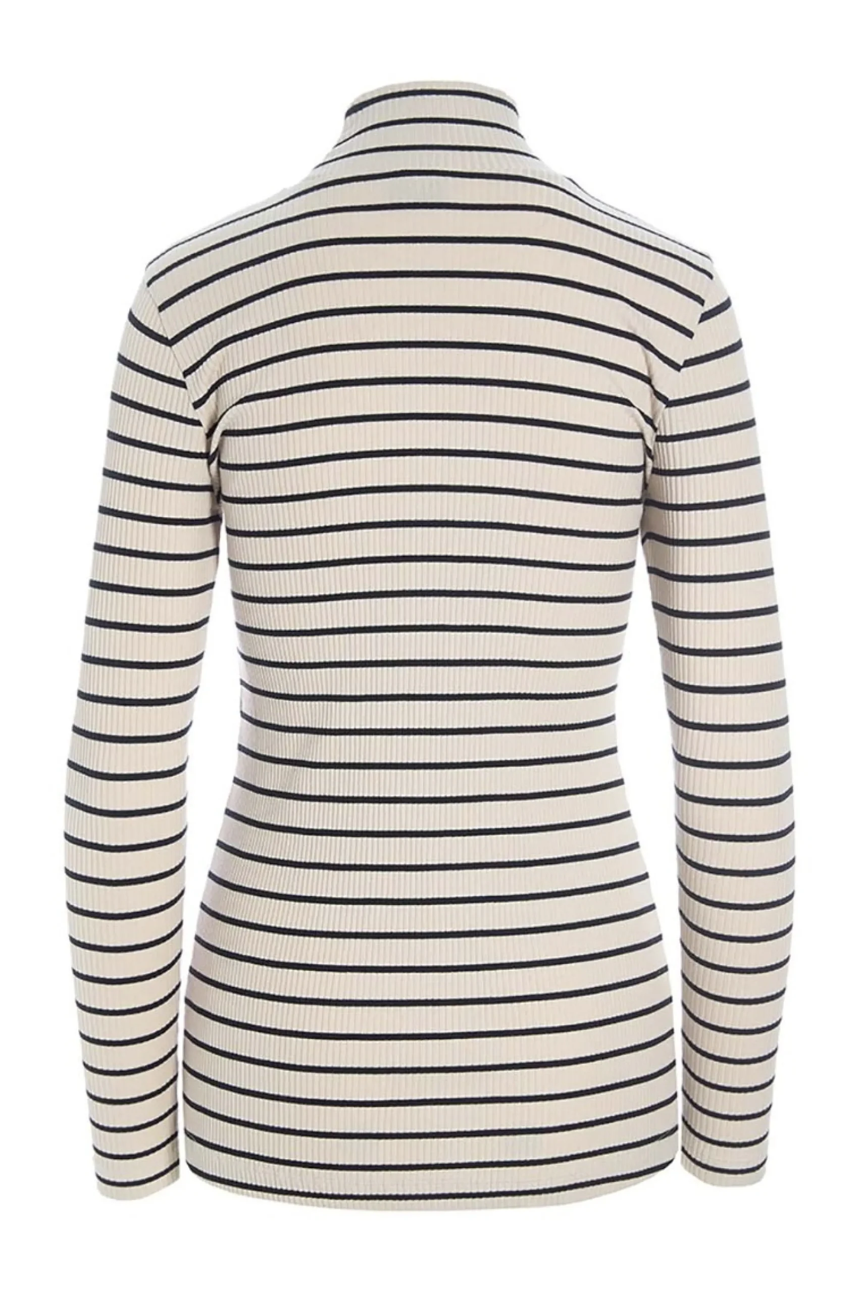 Bluser<BITTE KAI RAND Globe stripe højhalset bluse BLACK/IVORYSTRIPE