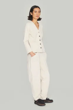 Jakker & Blazere<BITTE KAI RAND Izumi sweat kort jakke IVORY