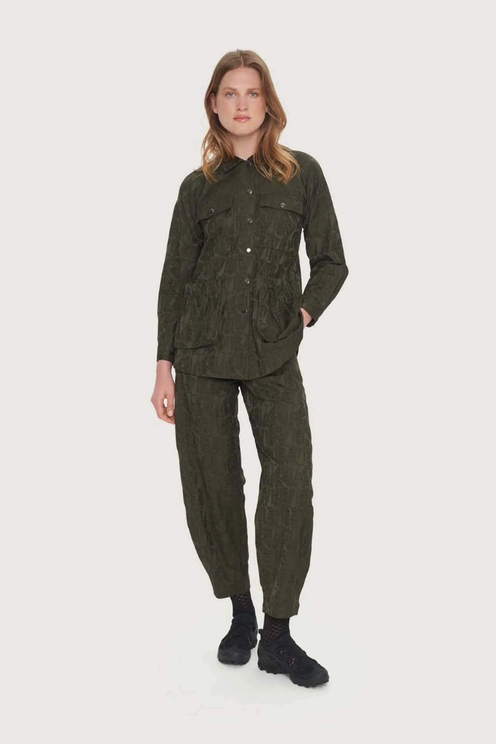 Bukser | Bukser<BITTE KAI RAND Jacquard stretch bukser BLACK