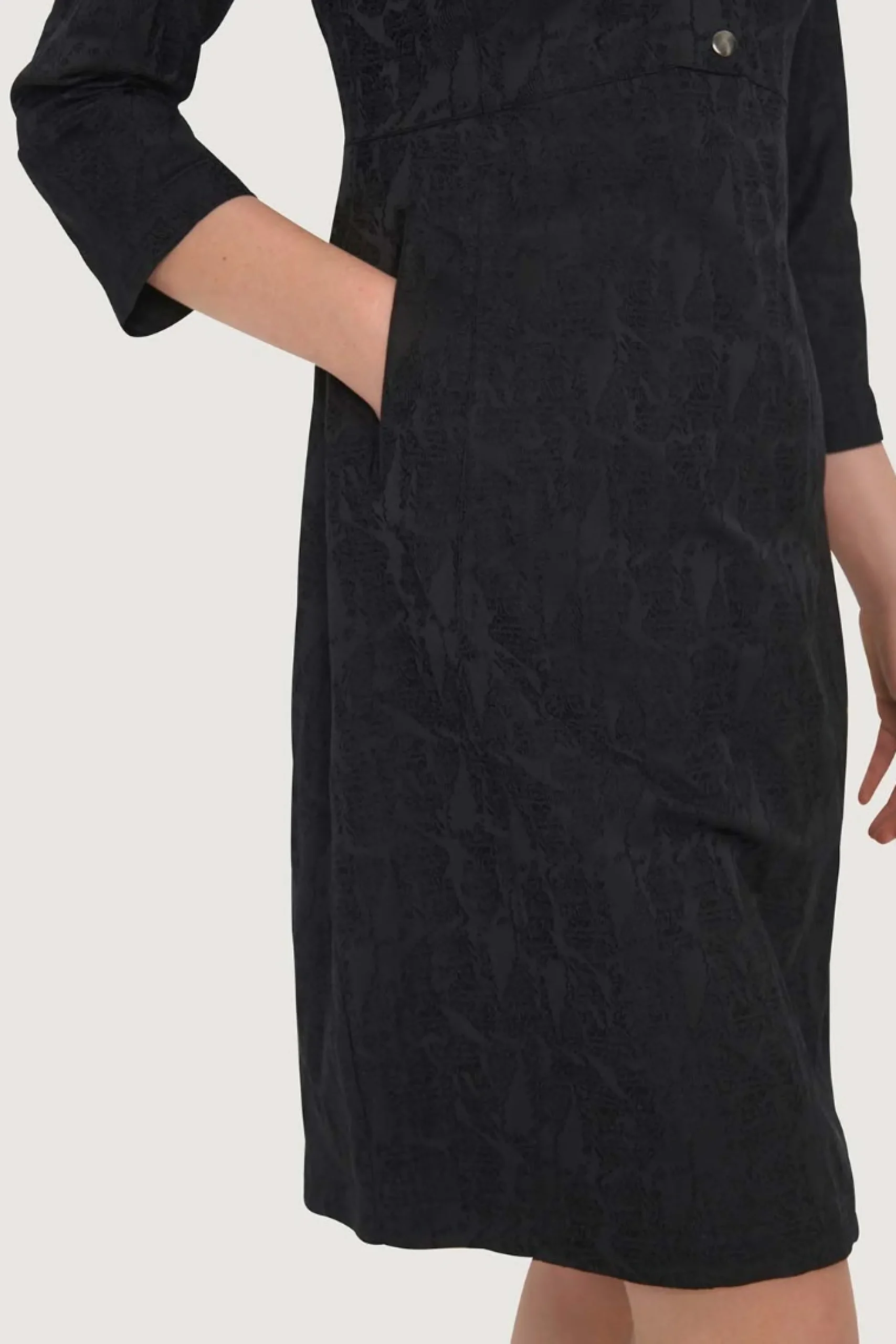 Kjoler<BITTE KAI RAND Jacquard stretch kjole BLACK