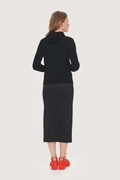 Bluser<BITTE KAI RAND Kanso hættebluse BLACK