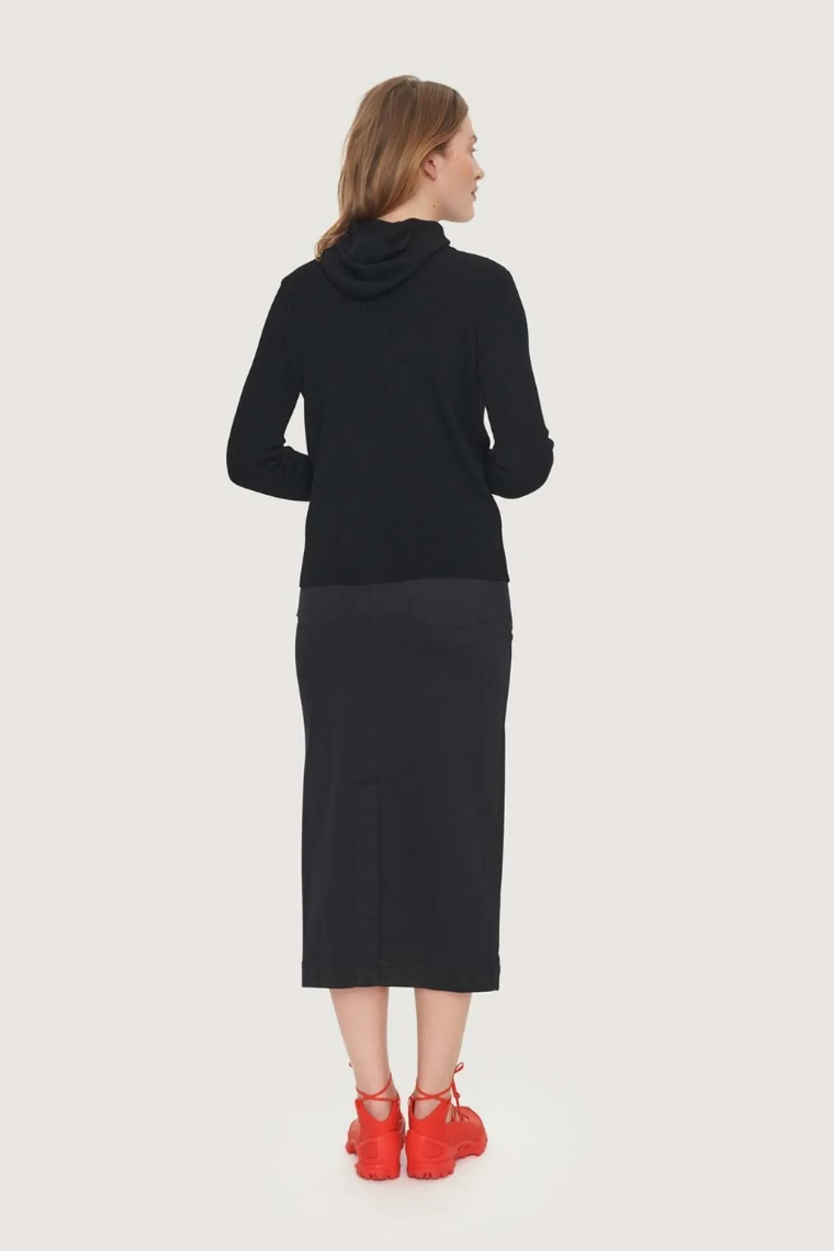 Bluser<BITTE KAI RAND Kanso hættebluse BLACK