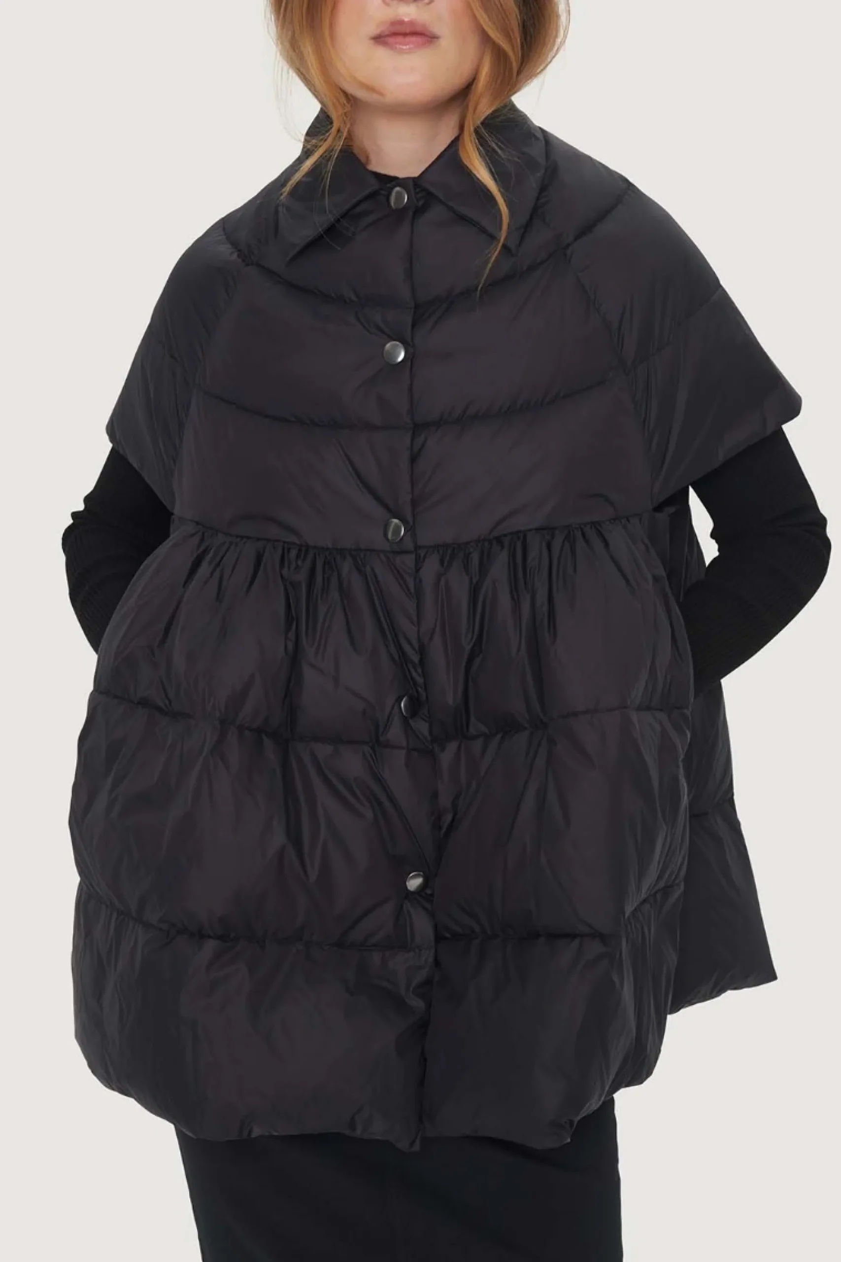 Bluser<BITTE KAI RAND Kanso hættebluse BLACK