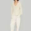 Bluser | Strik<BITTE KAI RAND Kareshi bluse med v-hals IVORY