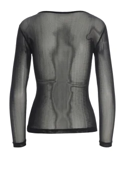 T-shirts & Toppe<BITTE KAI RAND KRAKA SILK MESH T-SHIRT BLACK