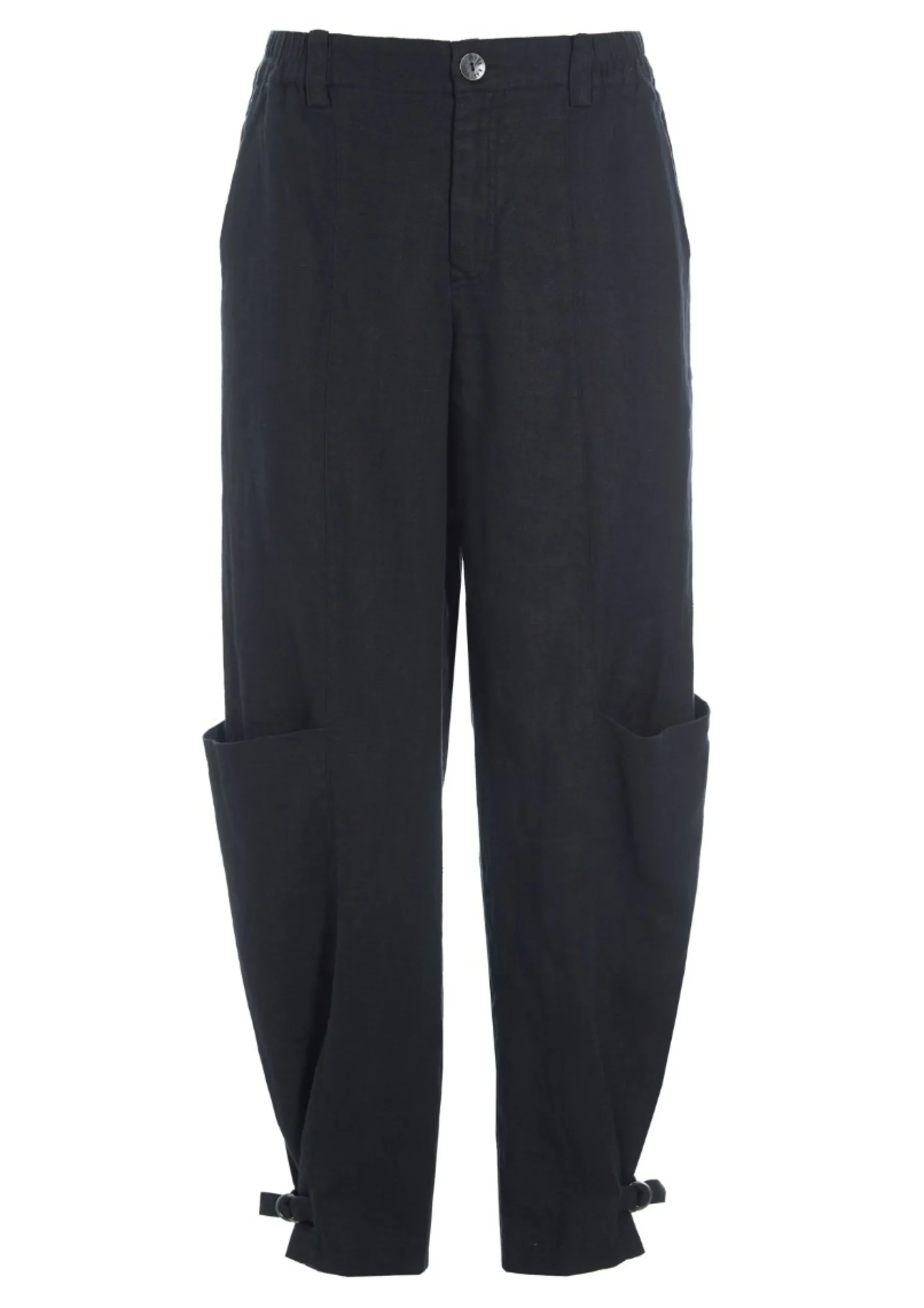 Bukser | Bukser<BITTE KAI RAND Lazy linen bukser med spænde BLACK