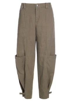 Bukser | Bukser<BITTE KAI RAND Lazy linen bukser med spænde BLACK