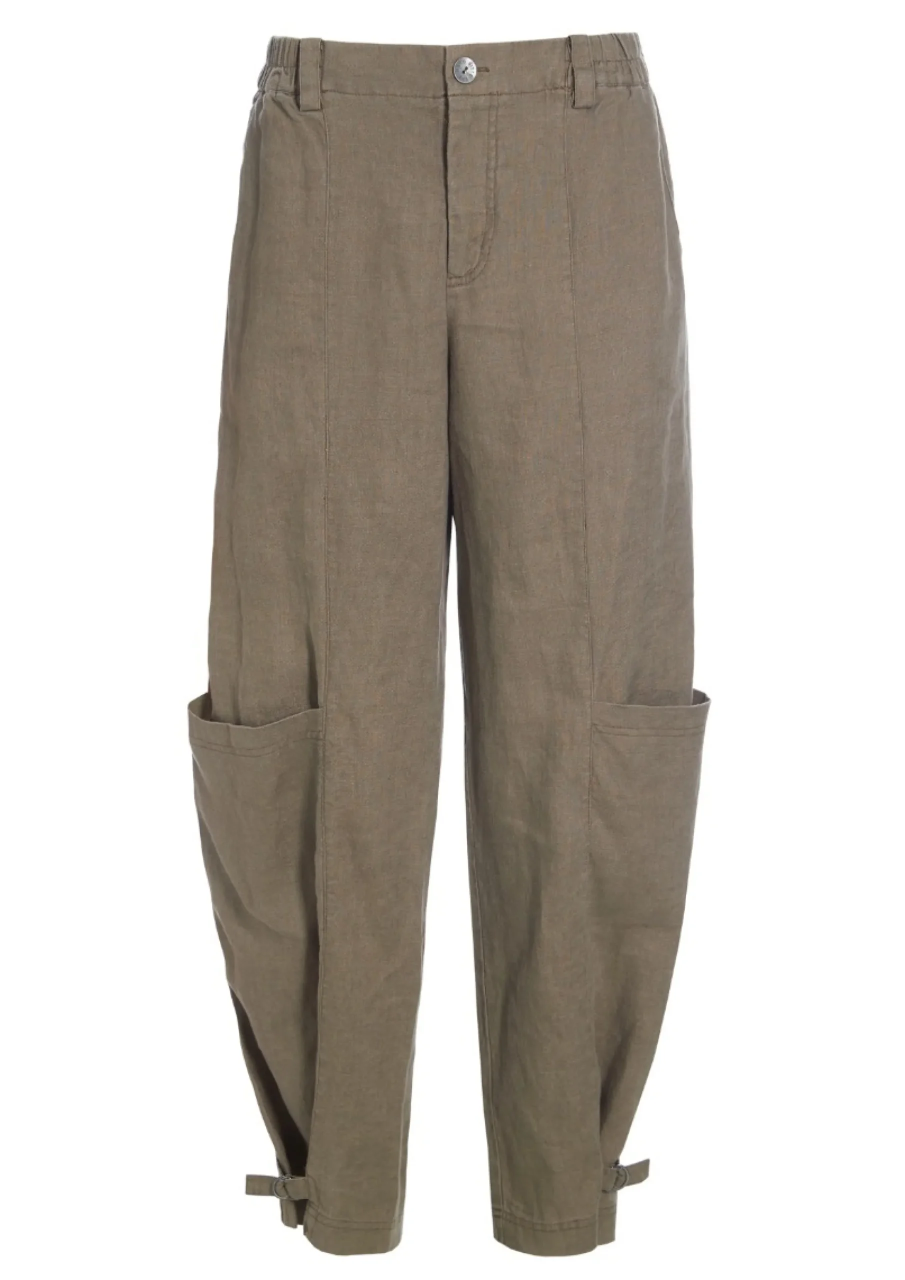Bukser | Bukser<BITTE KAI RAND Lazy linen bukser med spænde BLACK