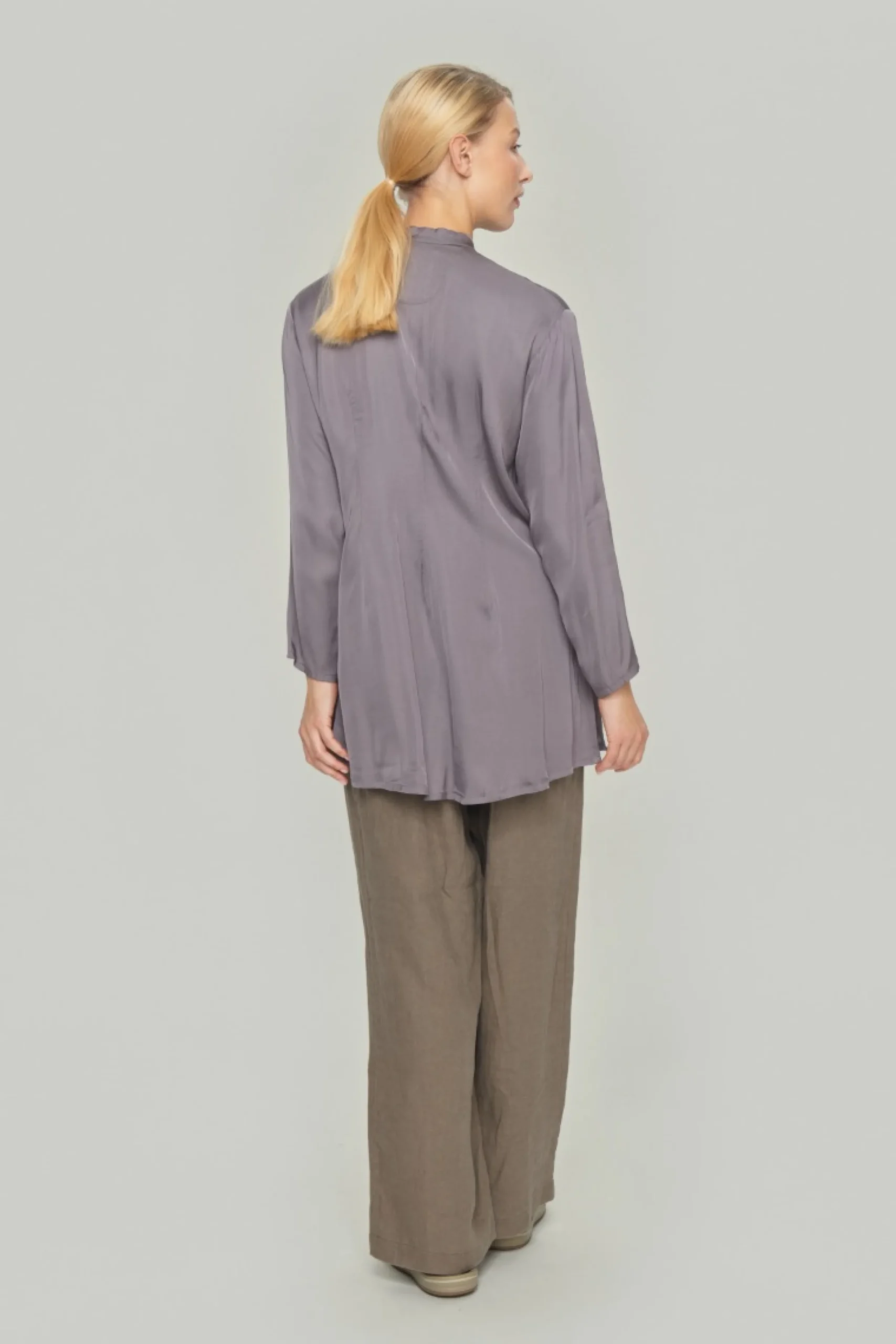 Bukser | Bukser<BITTE KAI RAND Lazy linen lige bukser BLACK