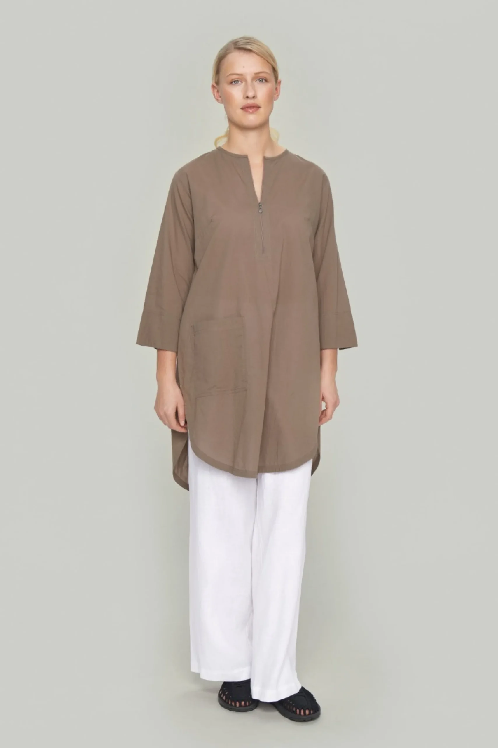 Bukser | Bukser<BITTE KAI RAND Lazy linen lige bukser BLACK