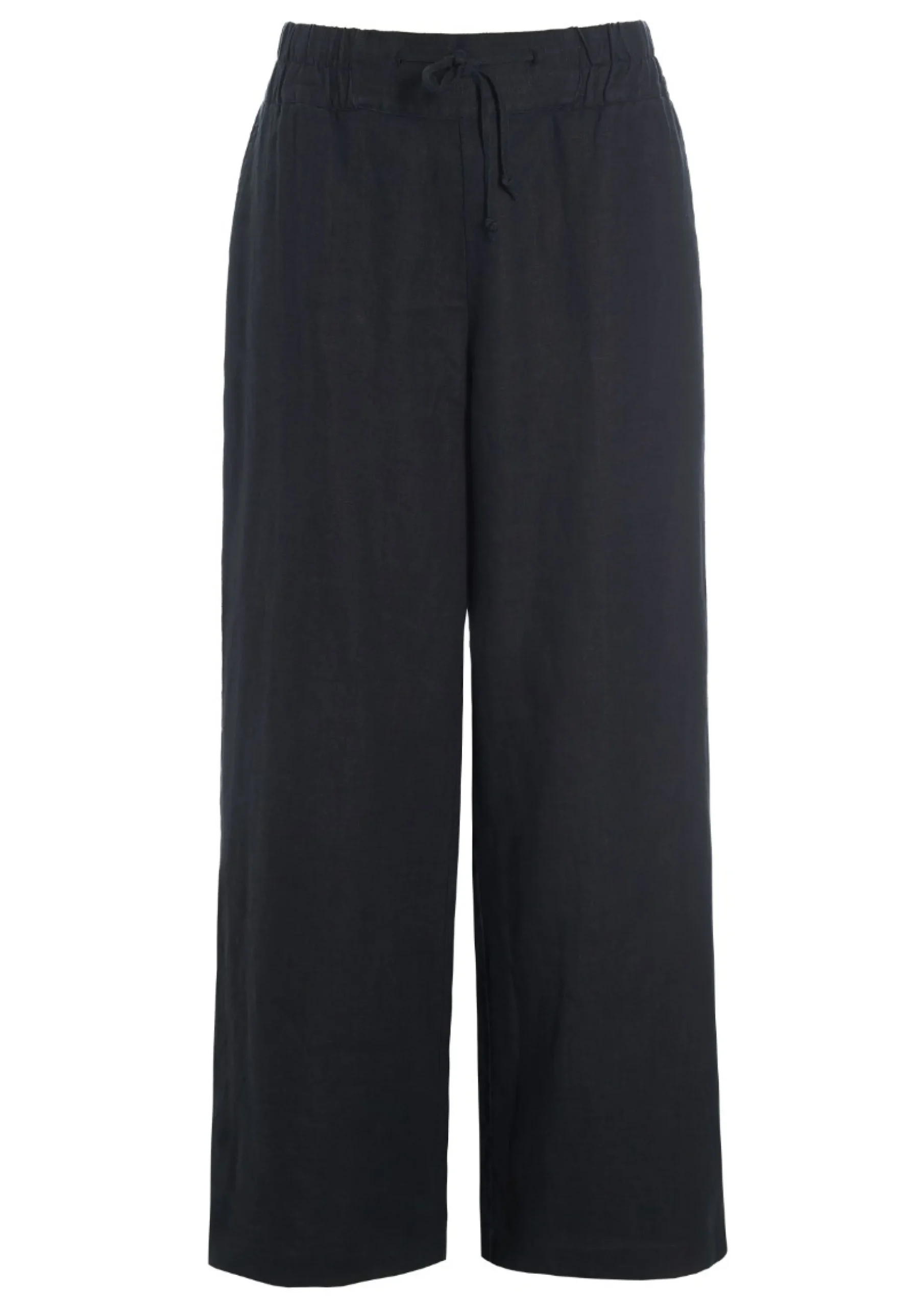Bukser | Bukser<BITTE KAI RAND Lazy linen lige bukser BLACK