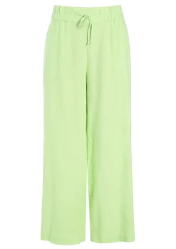 Bukser | Bukser<BITTE KAI RAND Lazy linen lige bukser BLACK