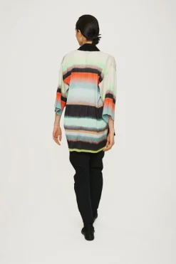 Jakker & Blazere<BITTE KAI RAND Liquorice stripe kimono jakke LIQUORICESTRIPE