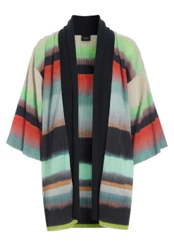 Jakker & Blazere<BITTE KAI RAND Liquorice stripe kimono jakke LIQUORICESTRIPE