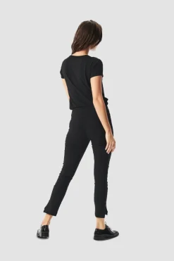 Bukser | Bukser<BITTE KAI RAND Magic stretch bukser m/ lynlås BLACK