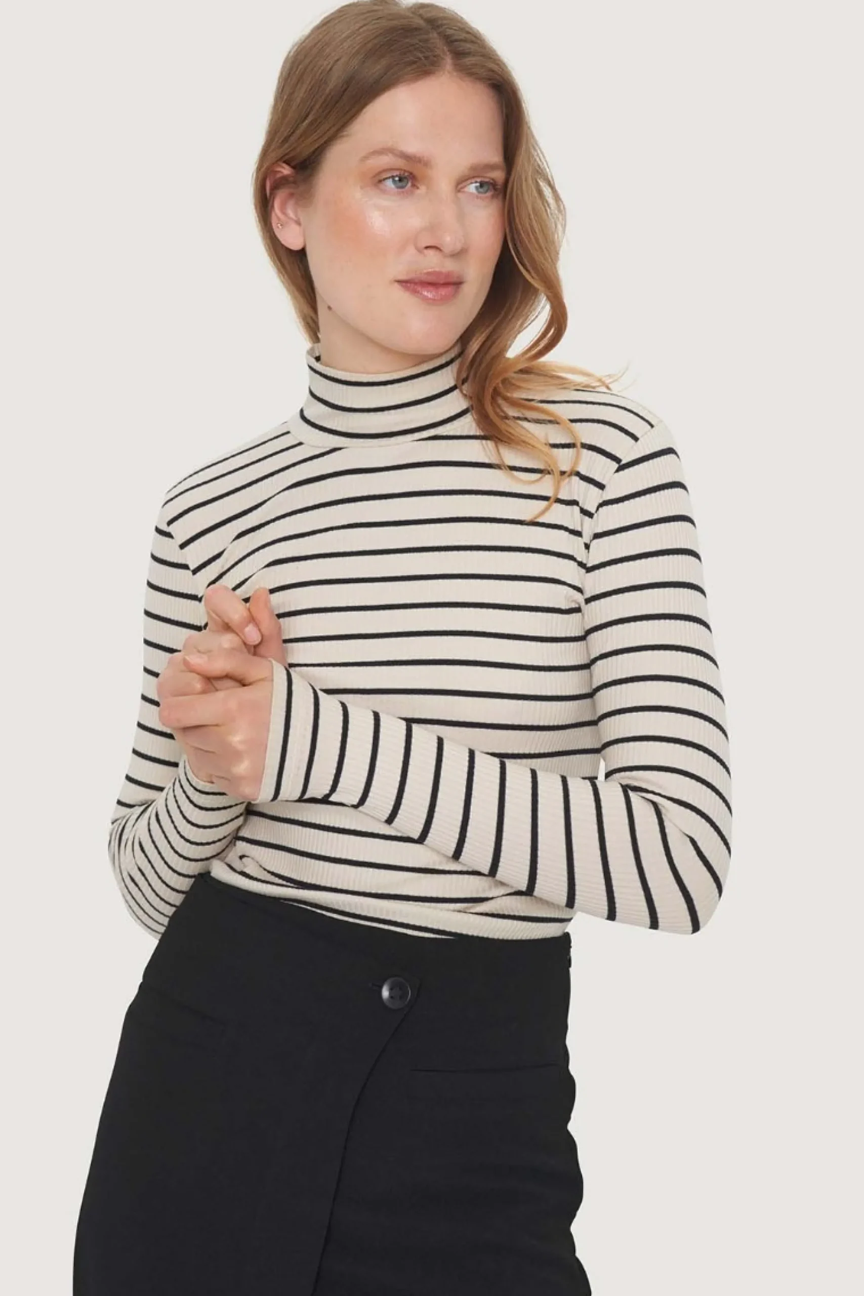 Nederdele<BITTE KAI RAND Nami crepe smal nederdel BLACK