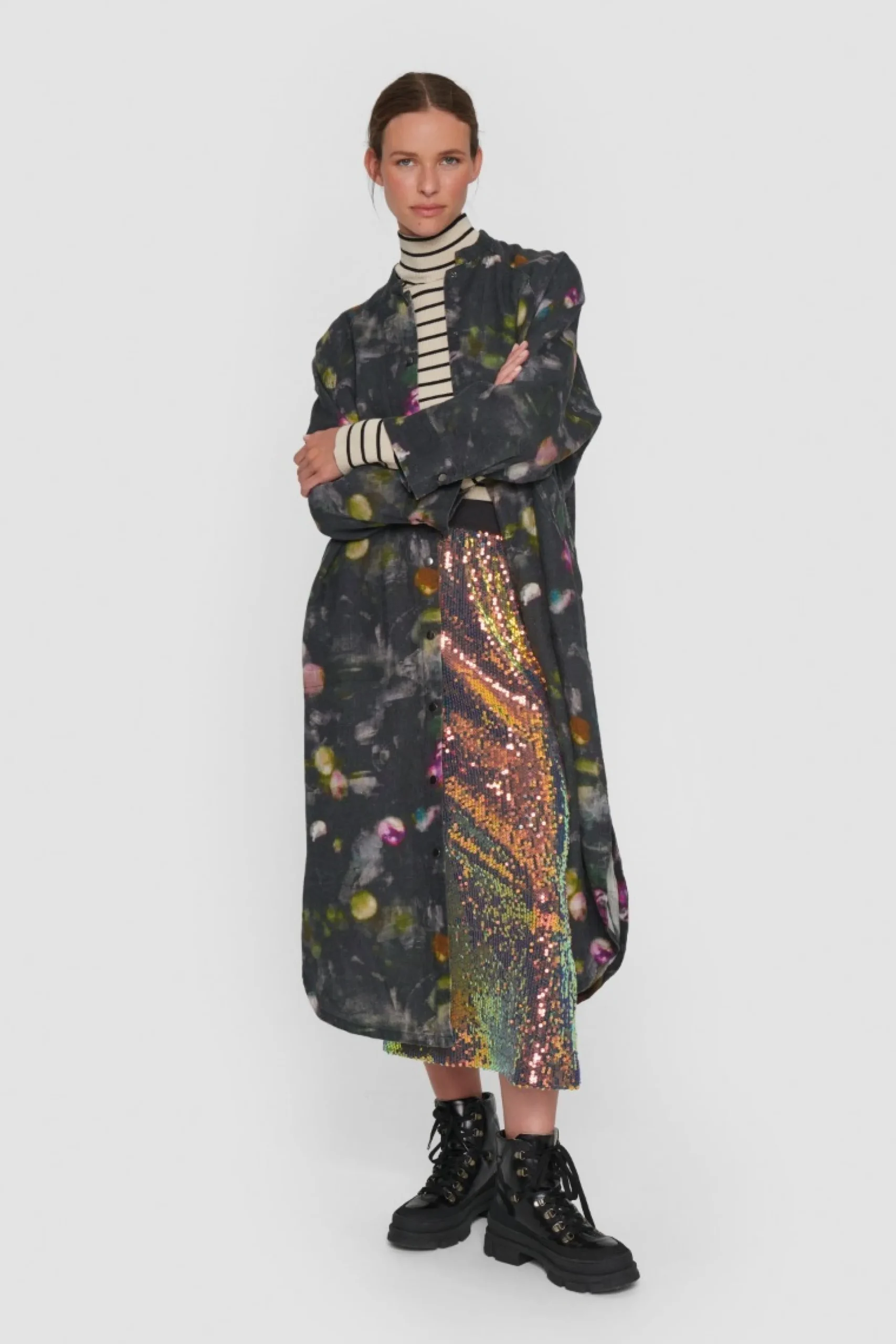 Nederdele<BITTE KAI RAND Oiled sequin nederdel SUNSETSEQUIN