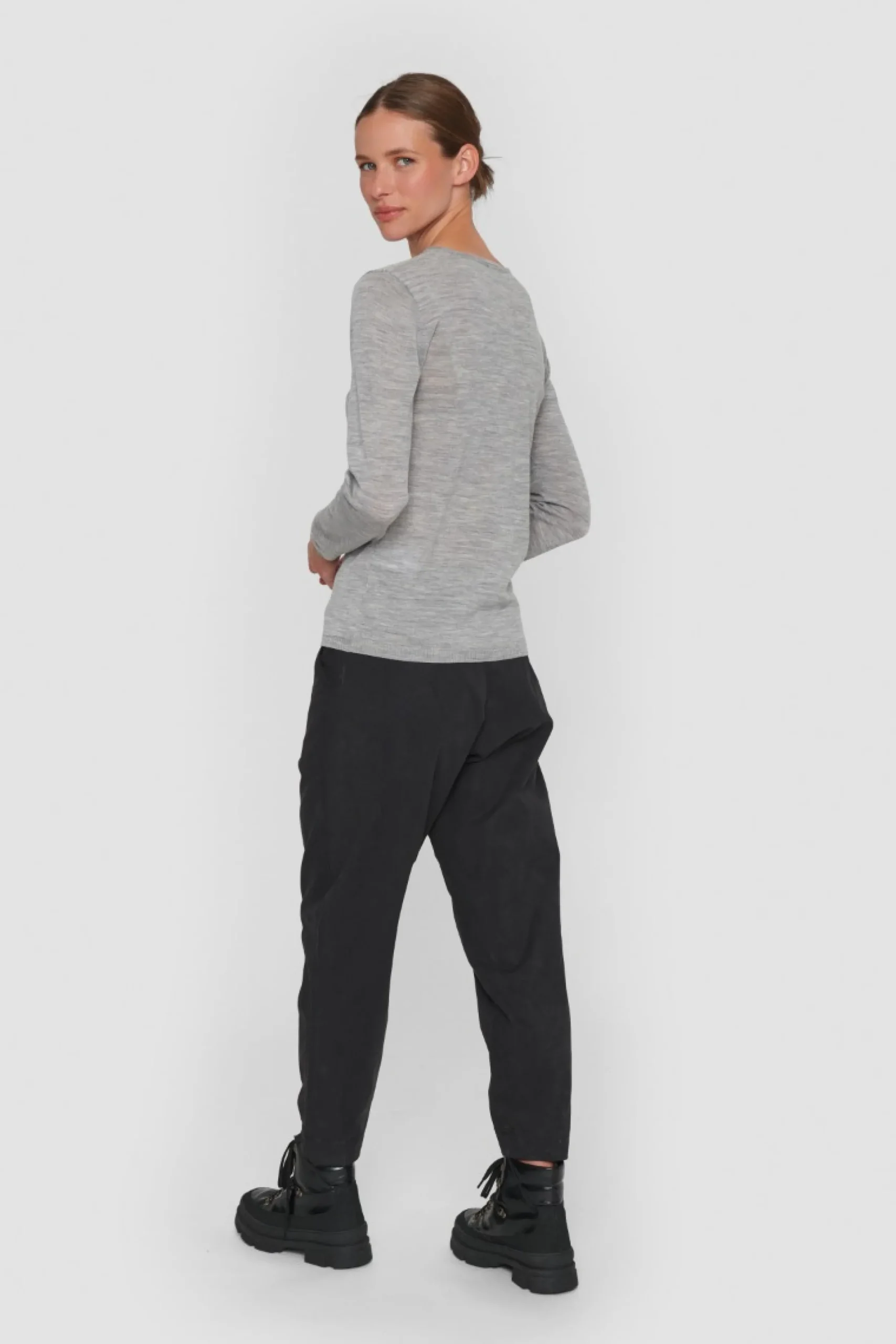 Bukser | Bukser<BITTE KAI RAND Peach stretch smalle bukser STONE