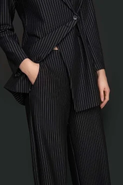 Jakker & Blazere<BITTE KAI RAND Pinstripe jersey blazer jakke BLACKPINSTRIPE