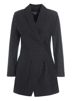 Jakker & Blazere<BITTE KAI RAND Pinstripe jersey blazer jakke BLACKPINSTRIPE